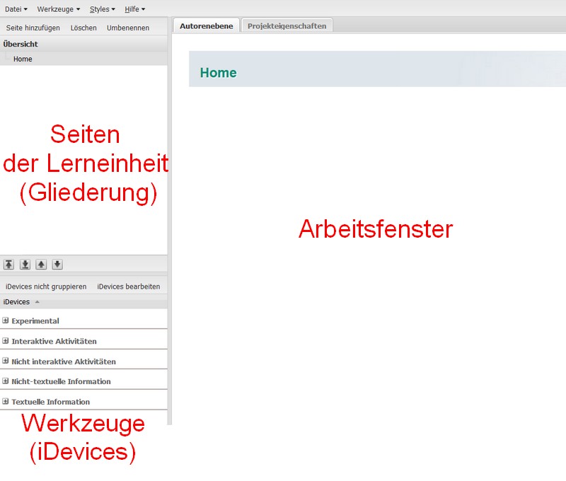 Programmoberfläche Screenshot